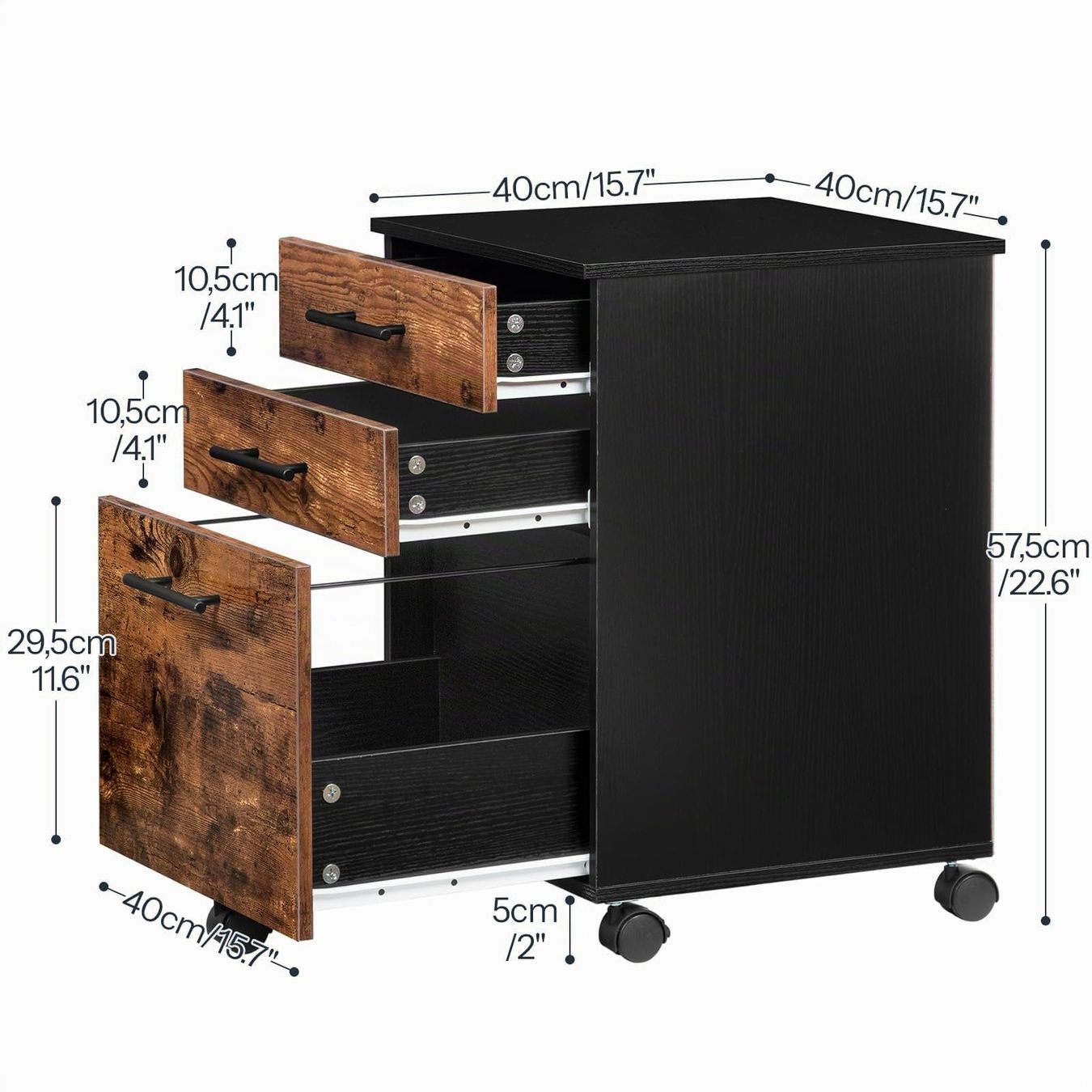 Banconi: Rollcontainer Aktenschrank Bürocontainer mit 3 Schubladen – Nuovo e nell'imballaggio originale da Zürich venduto da NovaDen 2