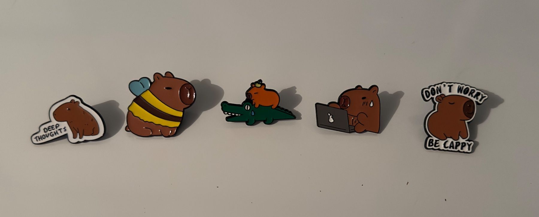 Placchette & Badge: Capybara Pins 5er Set, Neu & Süss! – Nuovo (secondo la descrizione) da Schindellegi venduto da SimplyBuy-CH