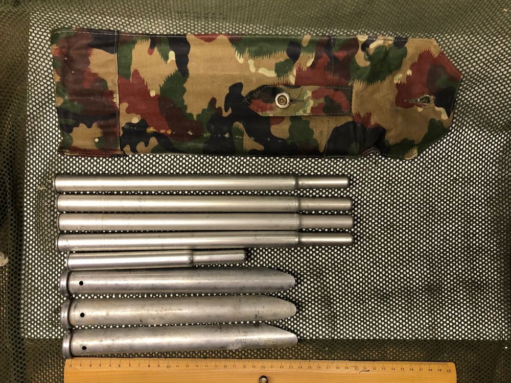 Schweizer Armee Zeltstangen Zeltgestänge Militärzelt 1937 (Gebraucht