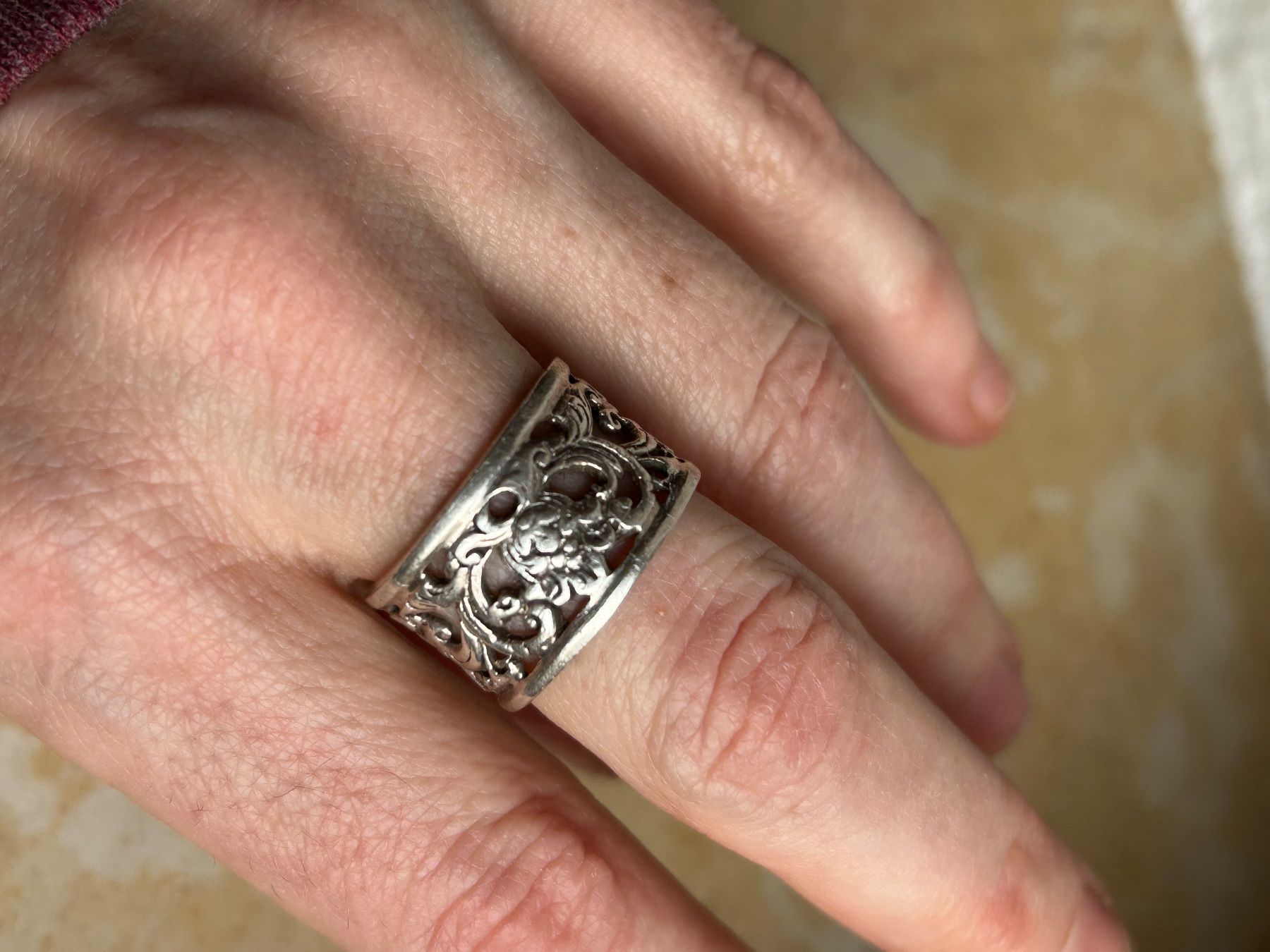 Anelli: Silberring 925, Gr.57, Vintage, Floral – Usato da Dittingen venduto da Bijoubelle 8