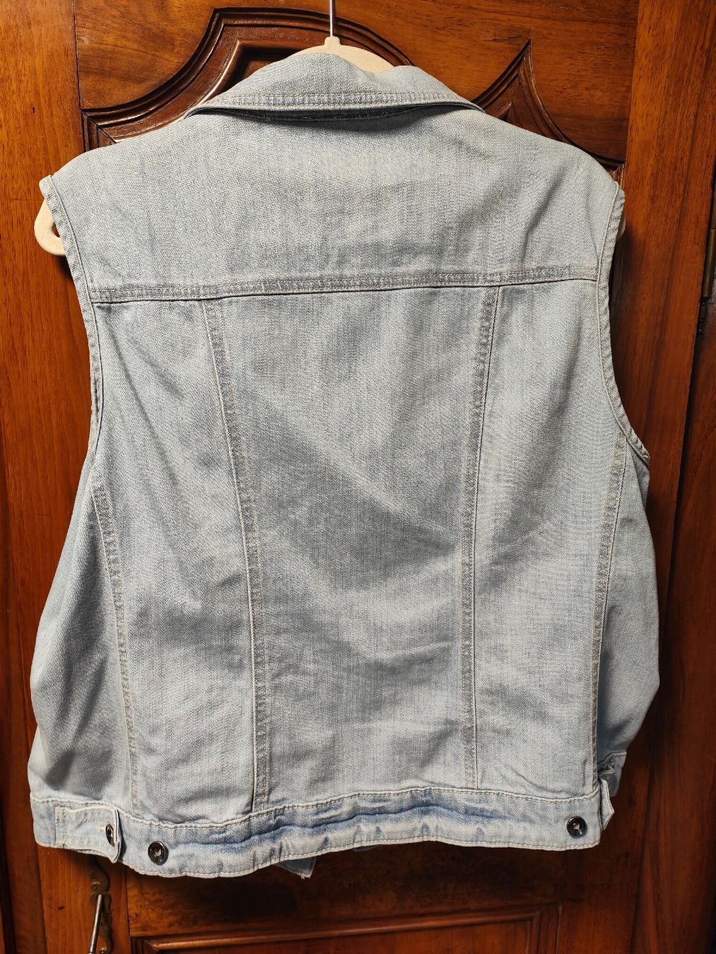 Gilet En Jean Sans Manches Femme Volants Ourlet Effiloché - Veste Denim Chic Décontractée
