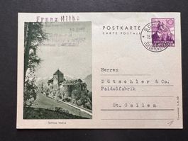 Postkarte Schloss Vaduz 1944 (P769)