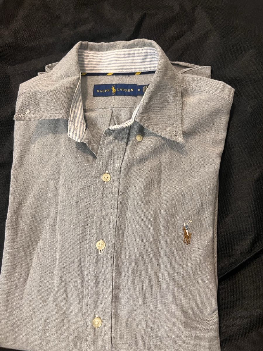 Ralph Lauren Camicie: Ralph Lauren Hemd grau Langarm Grösse M  – Usato da Diepoldsau venduto da Tayiron