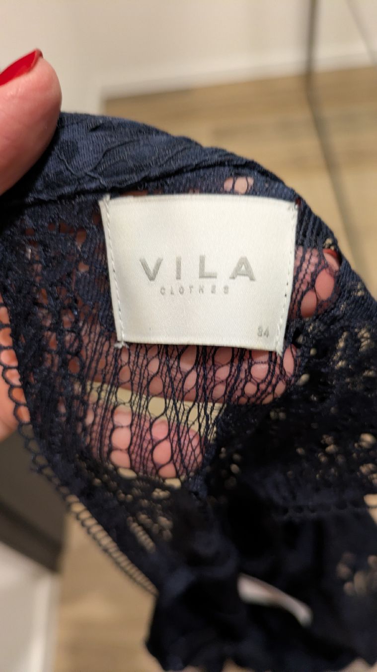 Vila Vestiti: Robe VILA noire en dentelle, taille 34 – Nuovo (secondo la descrizione) da Morens FR venduto da Lolita1802 2