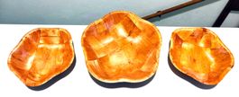 3x Schüssel aus Holz, Bambus