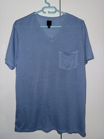 T-shirt H&M Homme Taille L, couleur bleu