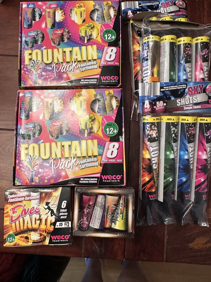Alle Dekorationen: Feuerwerk div  Vulkane /one Shooter – Neu (gemäss Beschreibung) aus Bern von womiman