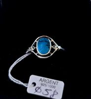Bague Vintage "Oeil de Turquoise" Argent 925