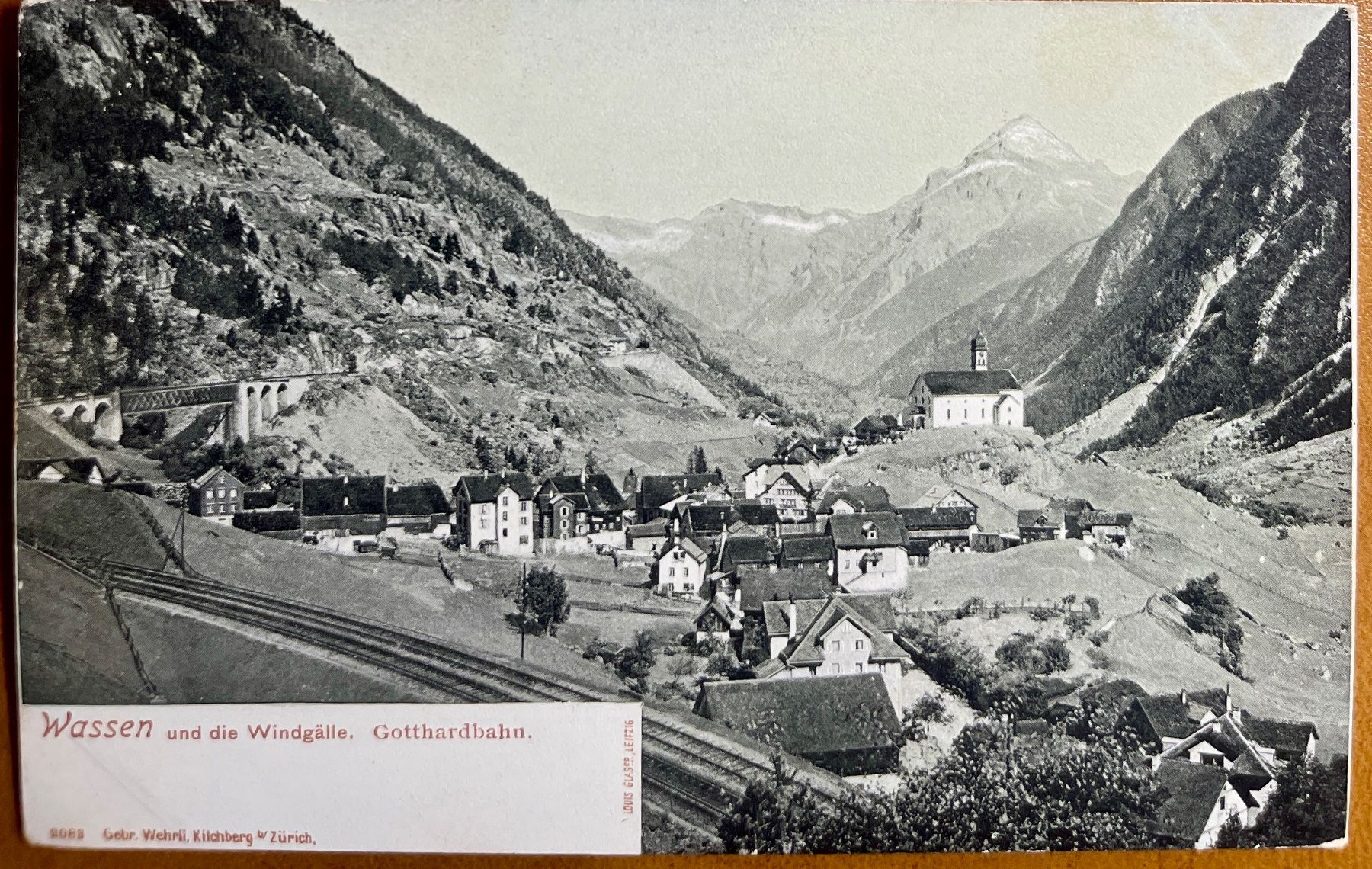 Cartoline postali: AK:  WASSEN - und die Windgälle - Gotthardbahn – Usato da Lutry venduto da Ediego