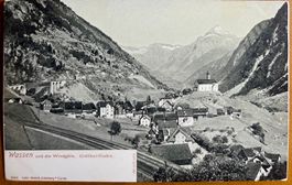 AK:  WASSEN - und die Windgälle - Gotthardbahn