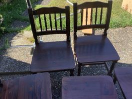 Chaise en bois robuste 1x