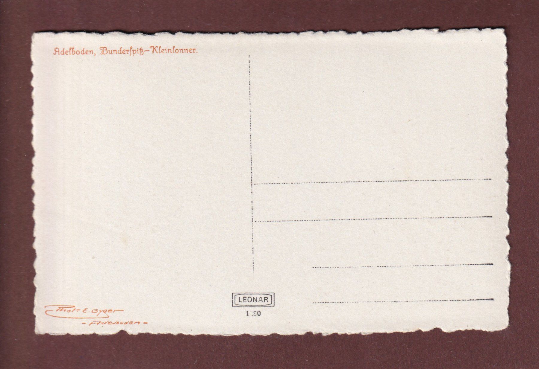 Cartoline postali: ADELBODEN - Bunderspitz - Kleinlonner - E. Gyger – Usato da Pully venduto da nicecards-shop 1