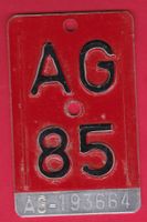 VELONUMMER/FAHRRADSCHILD, AG 85