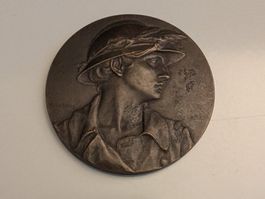 Bronze Medaille Frankreich 1. Weltkrieg - sign. A- Dropsy