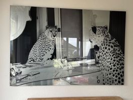 Kunstwerk Emma Rian - Cheetah looking in mirror - Limited