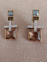 Swarovski Ohrringe Damen goldfarben mit Schmucksteinen