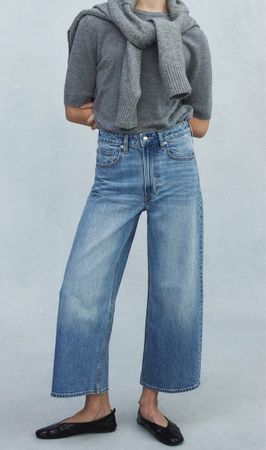 H&M high wide cropped Jeans 40 aktuelle Kollektion neu