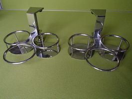 2 Glas und Schalen Halter zu anschrauben