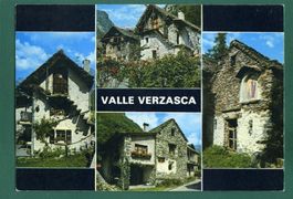 Valle Verzasca, 4 Rustici,1990, gelaufen, Grossformat