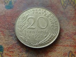 FRANCE  20 Centimes  1993