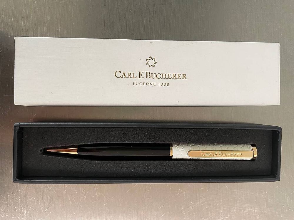 Kugelschreiber Carl F. Bucherer Rollerball im Geschenkbox (Neu und ...