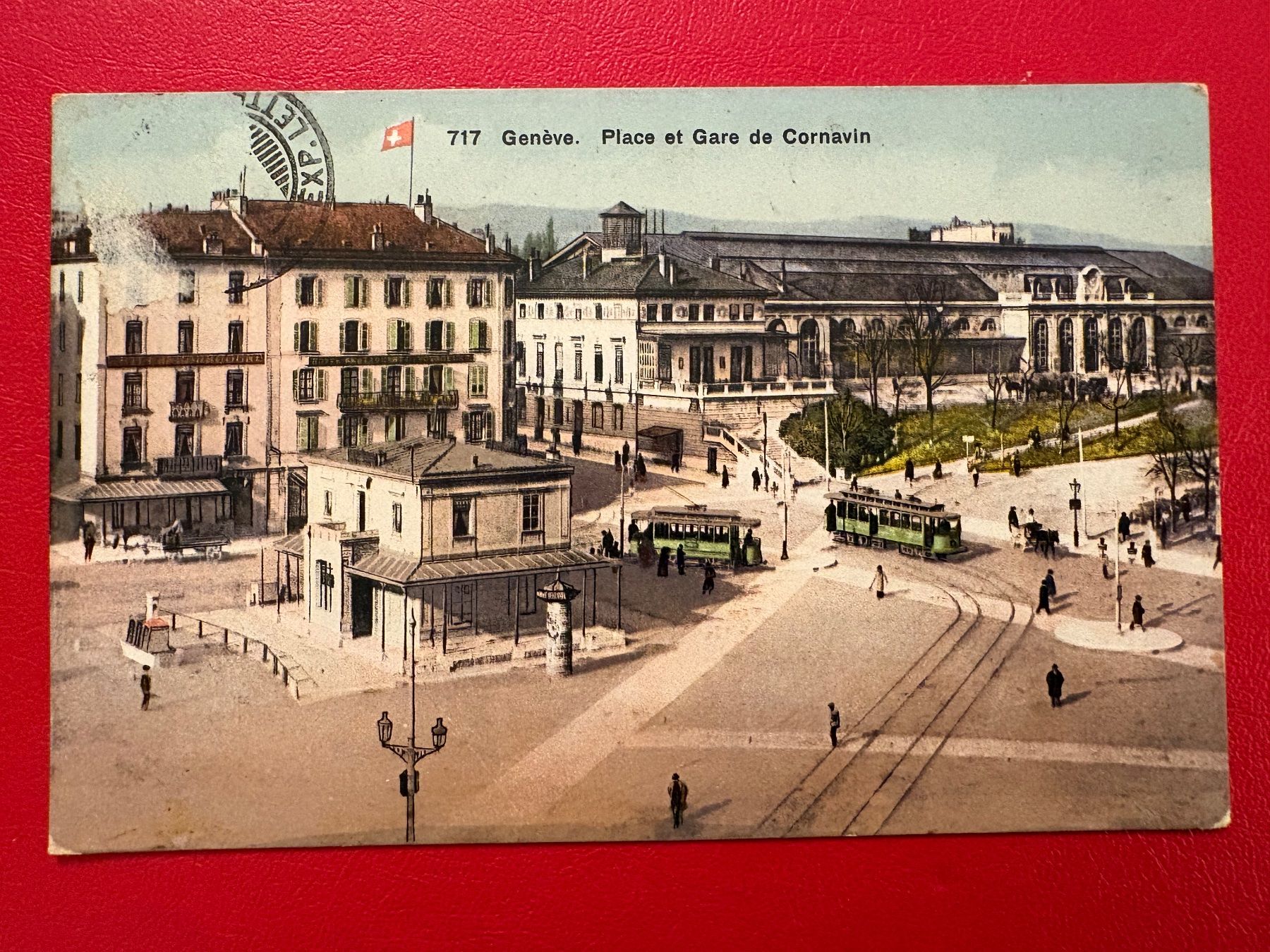Cartoline postali: 1912 / Genève et Gare de Cornavin / Tram – Usato da St-Légier-La Chiésaz venduto da Theo005