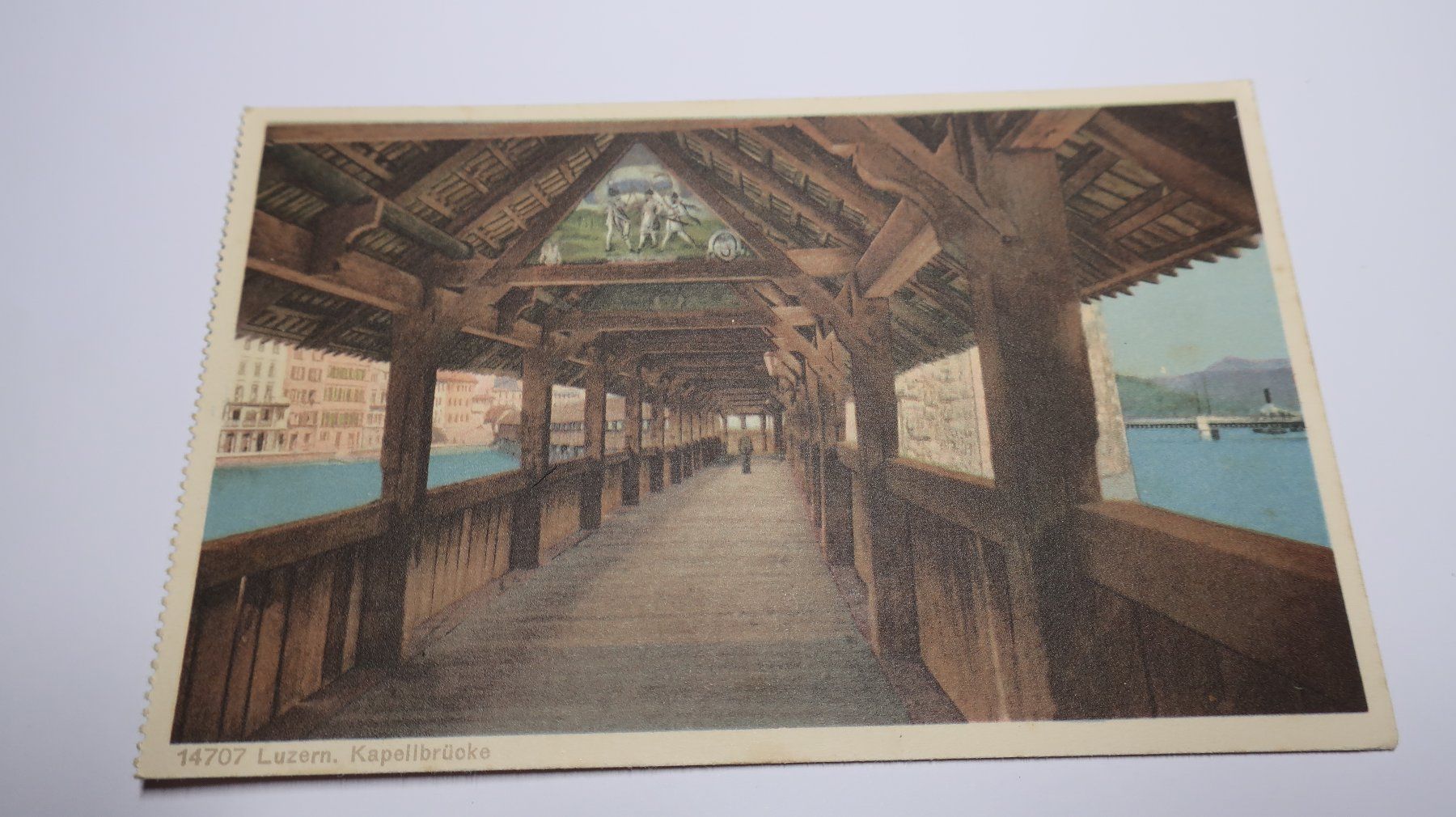 Ansichtskarten: Luzern Kapellbrücke – Gebraucht aus Cormoret von Pascalll2001 1