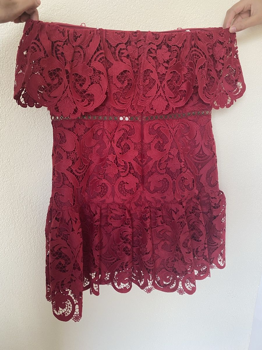 Vestiti: Rotes ML Monique Lhuillier Spitzenkleid – Nuovo e nell'imballaggio originale da Bern venduto da mel_x88r 6