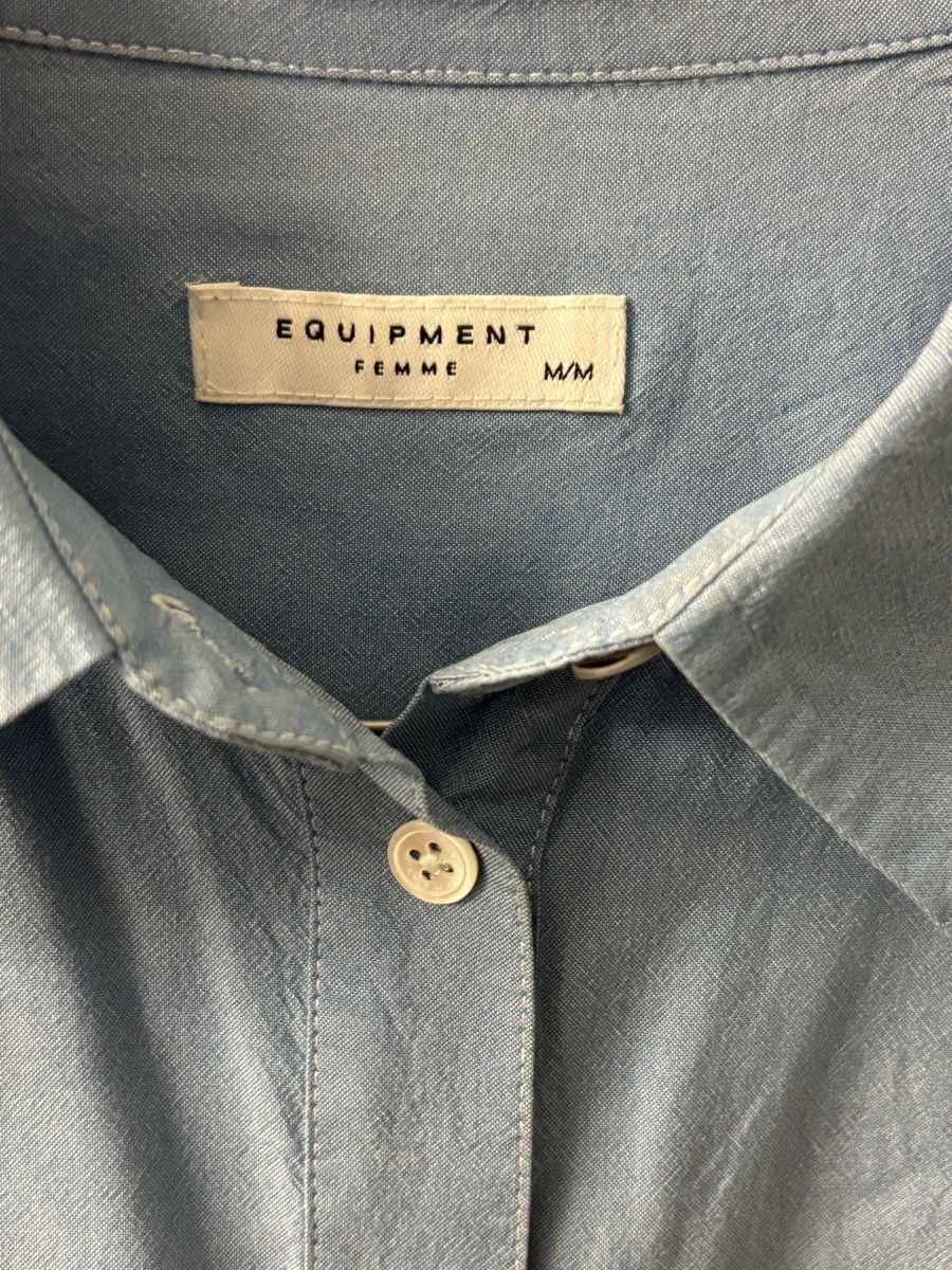 Equipment Camicette: Equipment Femme Seidenbluse, Hellblau – Nuovo (secondo la descrizione) da Zürich venduto da marykari37 3