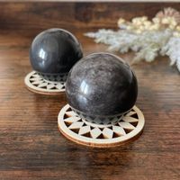 ✲ Silberschein Obsidian Kugel ✲ 80g / Ø 40mm Sphere