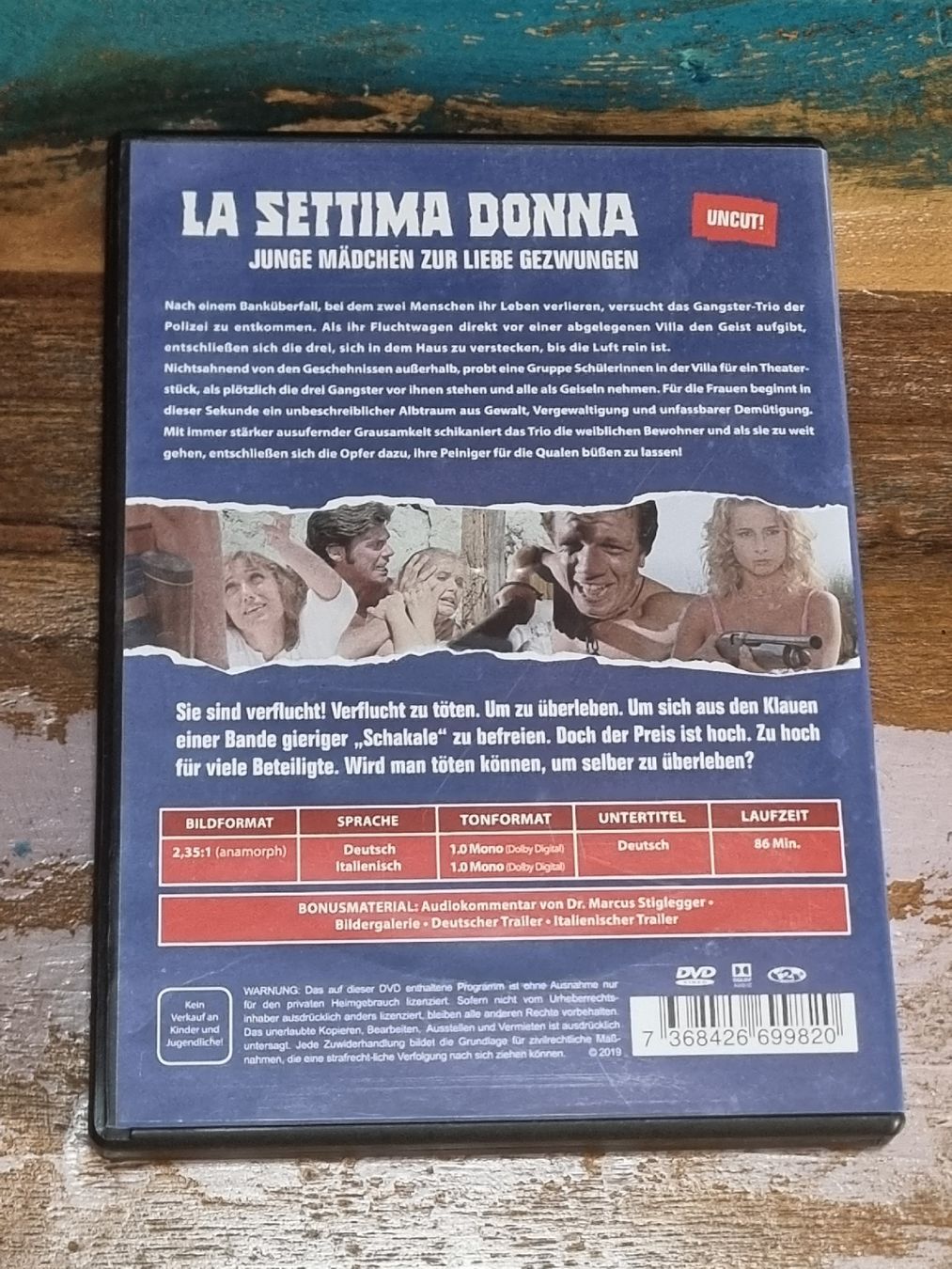Alle DVDs: La Settima Donna, DVD Rape & Revenge klassiker, Deutsch – Gebraucht aus Winterthur von Belzarek 1