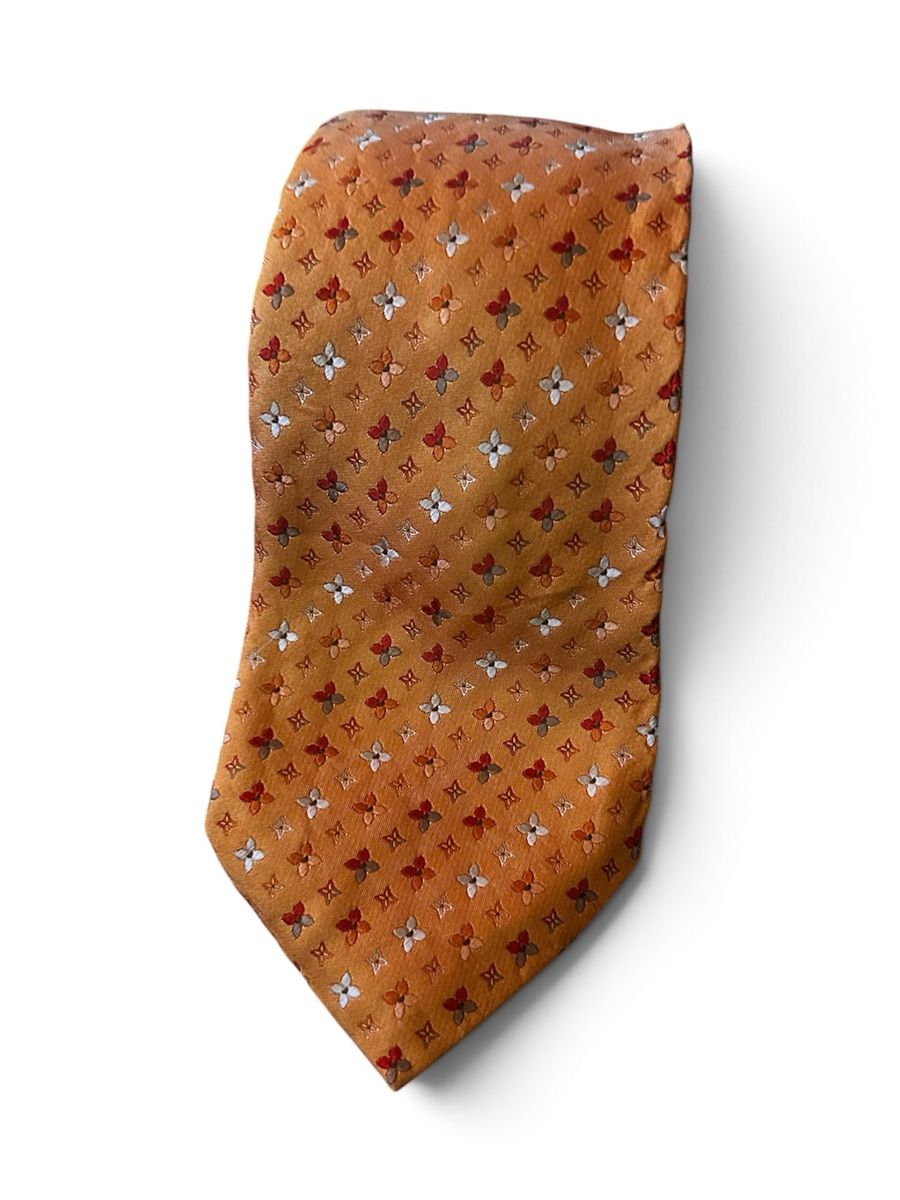 Louis Vuitton Krawatten: Louis Vuitton Krawatte Seide Orange Monogram Original – Neu (gemäss Beschreibung) aus Luzern von jov_6fx7