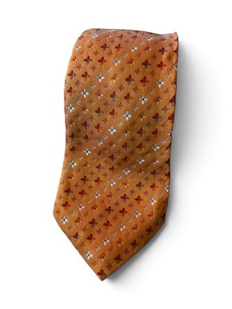 Louis Vuitton Krawatte Seide Orange Monogram Original