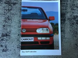 VW Golf Cabriolet Verkaufsprospekt 36 Seiten Juli 1995