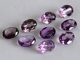 Améthystes AA ovales 8 x 6 mm / 0.97 ct