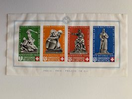 1940 Bundesfeierblock postfrisch leicht wellig siehe Bilder.