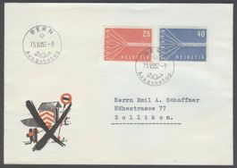 FDC 332-333 Europamarken Stempel deutsch