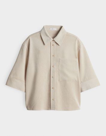 Cord Bluse beige Opus Grösse 34 / XS, neuwertig