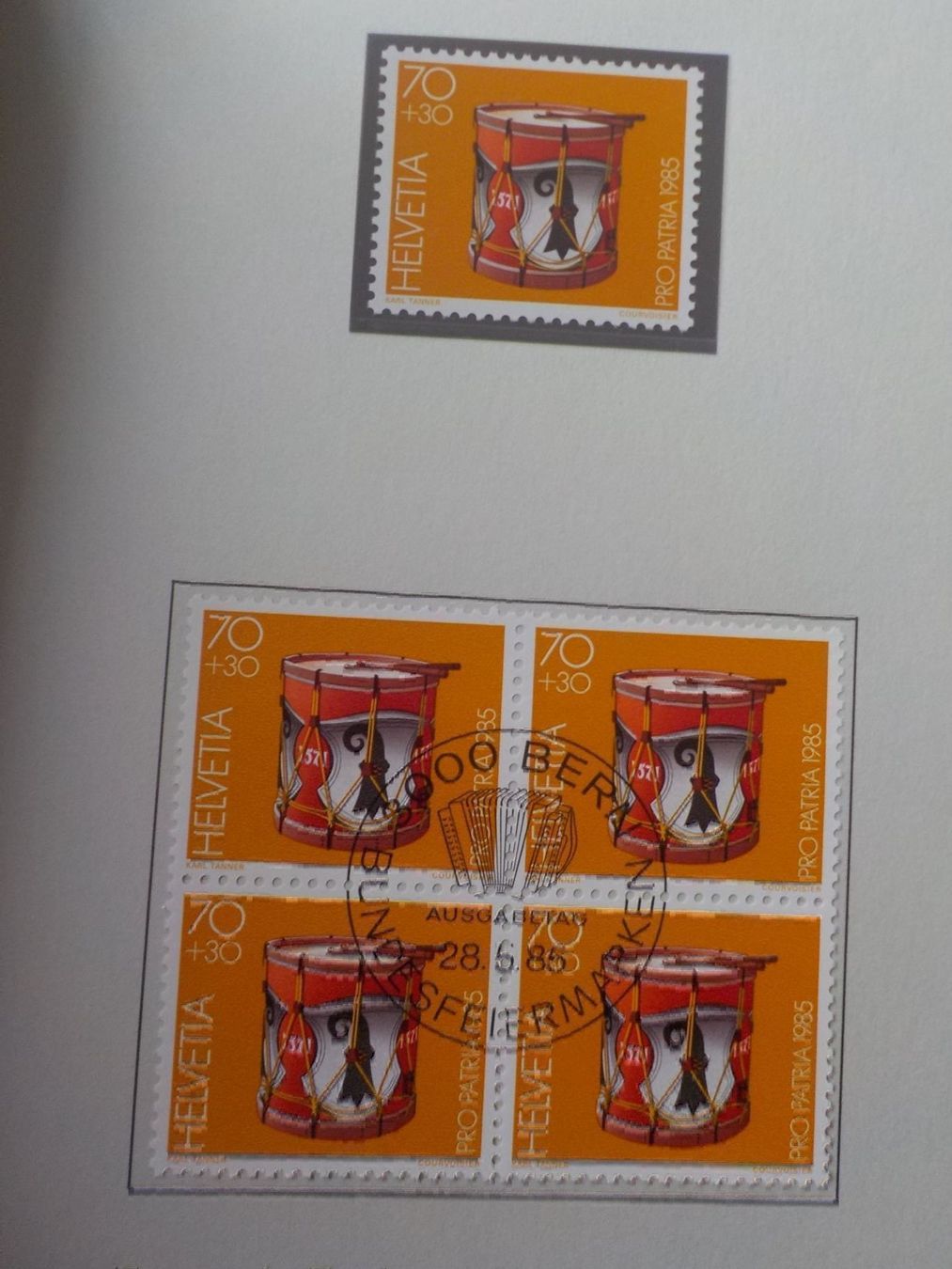 Tutti i francobolli: 1985, Pro Patria, CH Volksmusikinstr. – Nuovo (secondo la descrizione) da Muri b. Bern venduto da Ricardoverkauf 3