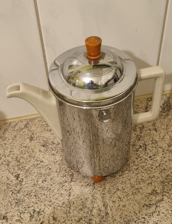 Thermokanne 1000ml Mit Teesieb - Edelstahl Isolierkanne Vintage Blumenmuster