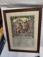 Historisches Diplom Thun gerahmt 40x55 cm guter Zustand