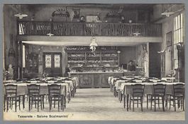1915, TESSERETE, INTERNO ANIMATO SALONE SCALMANINI