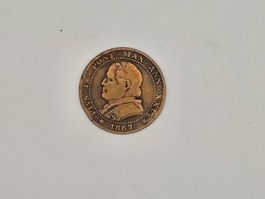 Antike 1 Soldo Münze, Jahr 1867, Selten