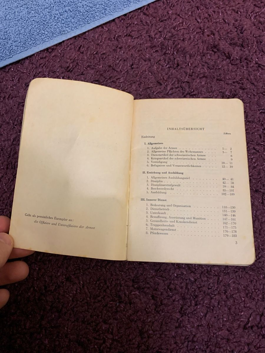 Libri: Schweizer Armee Dienstregelement 1954 – Usato da Lyss venduto da nekoreh 2