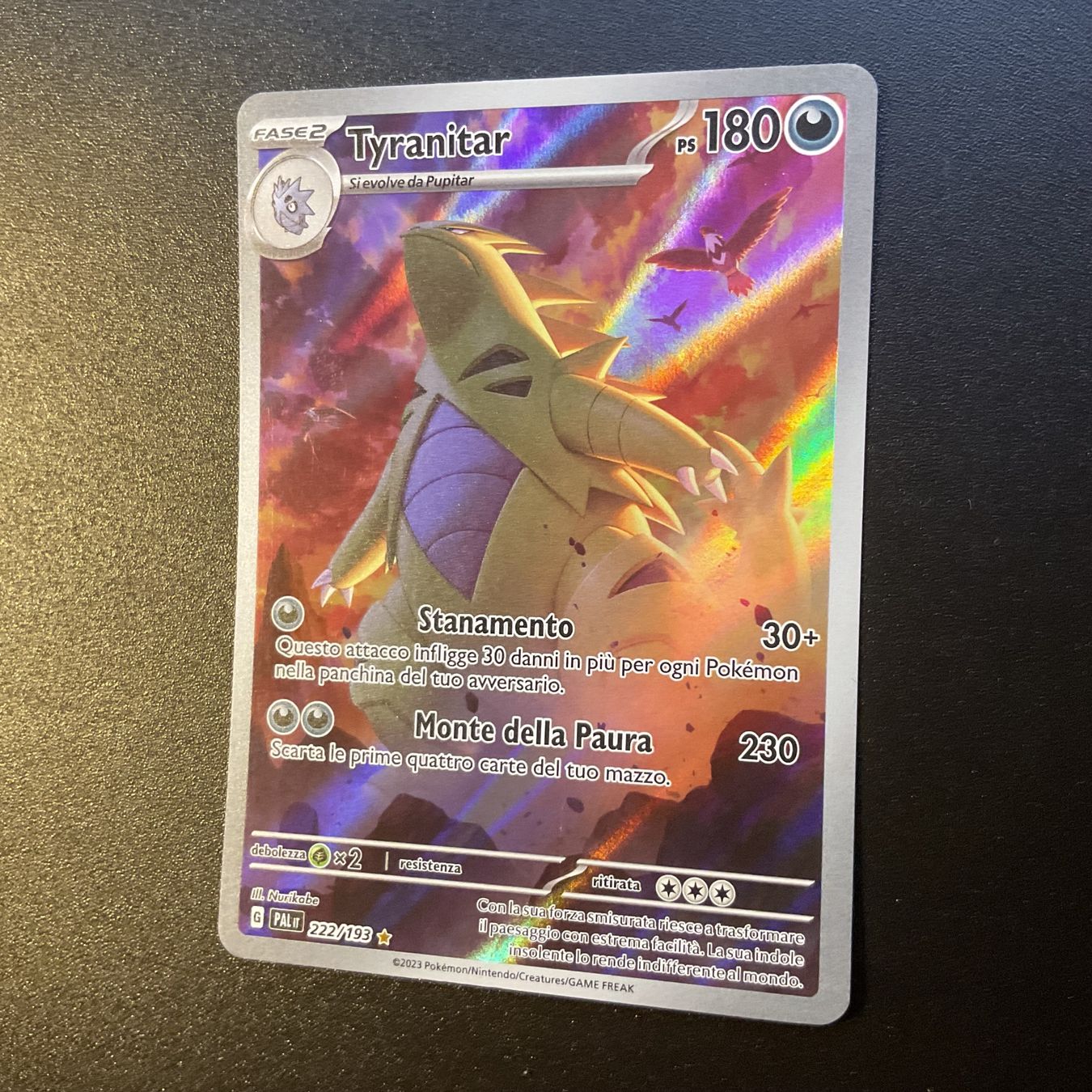 Pokémon Sammelbilder & Trading cards: Pokémon Tyranitar AR 222/193 Paldea Evolved IT Ab 1 -. – Gebraucht aus Niederuzwil von NadineS75 3