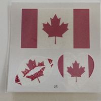 WM 2026 Aufkleber Kanada Flagge Herz Kussmund / Fanartikel 