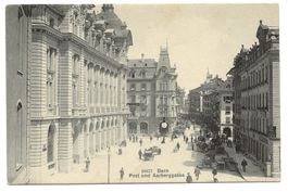 Bern - Stadt - Post und Aarberggasse - belebt - um 1910
