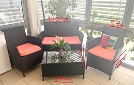 Gartenset Rattan