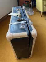 Vintage Reisekoffer schwarz beige gebrauchter Zustand