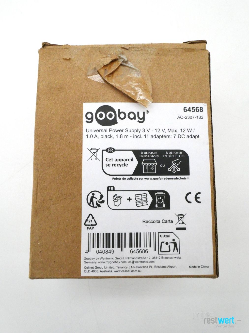 Unità & Adattatore: GOOBAY Universal-Netzteil 3V-12V, 64568 – Nuovo (secondo la descrizione) da Winterthur venduto da Restwert_Winterthur 4